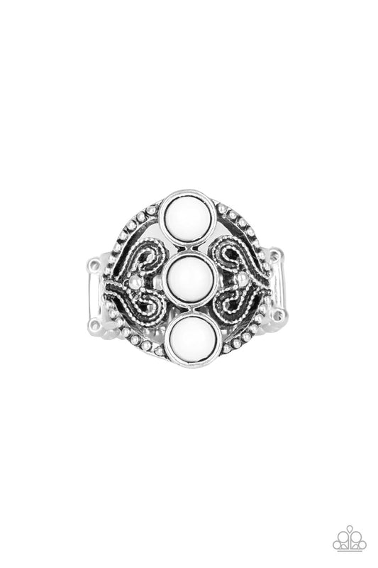 Triple Whammy - White ring