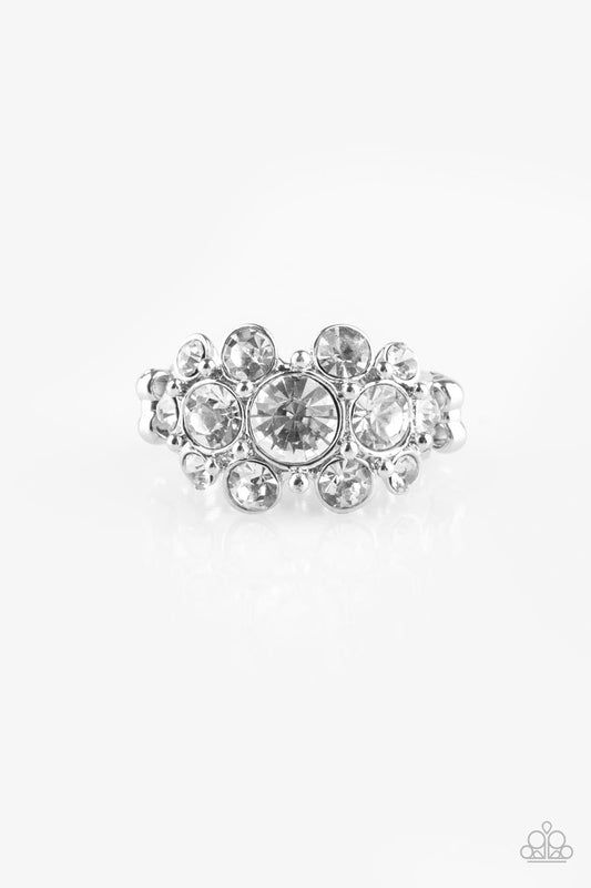 Billion Dollar Bombshell - White rhinestone ring