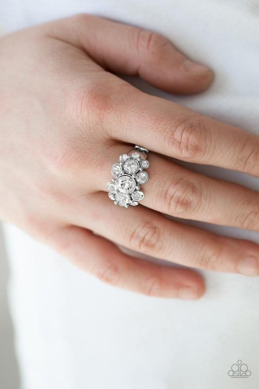 Billion Dollar Bombshell - White rhinestone ring