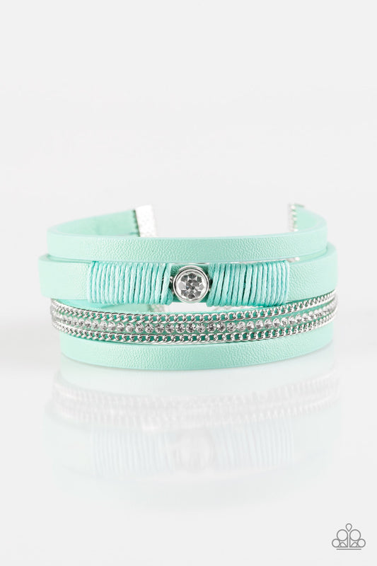 Catwalk Craze - Green wrap bracelet