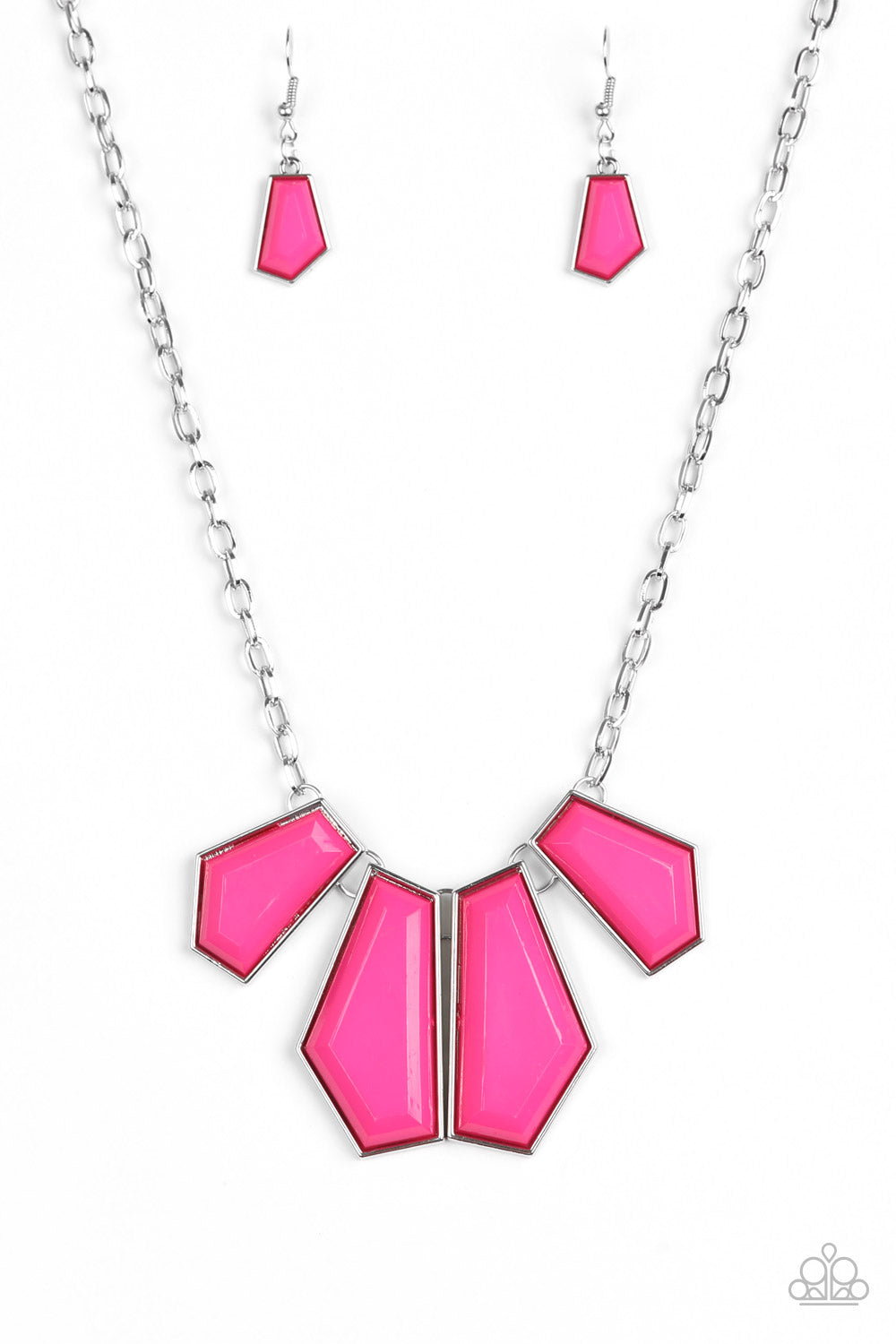 Get Up and GEO - Pink necklace