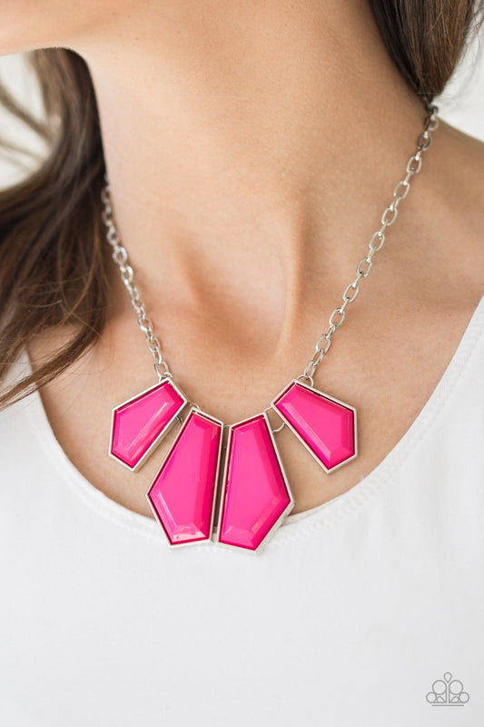 Get Up and GEO - Pink necklace