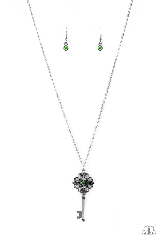 Got It On Lock - Green necklace