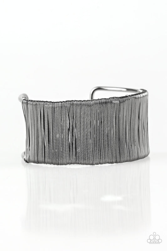 Metal Mecca - Black/Gunmetal Cuff bracelet