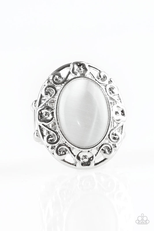 Moonlit Marigold - White Moonstone ring