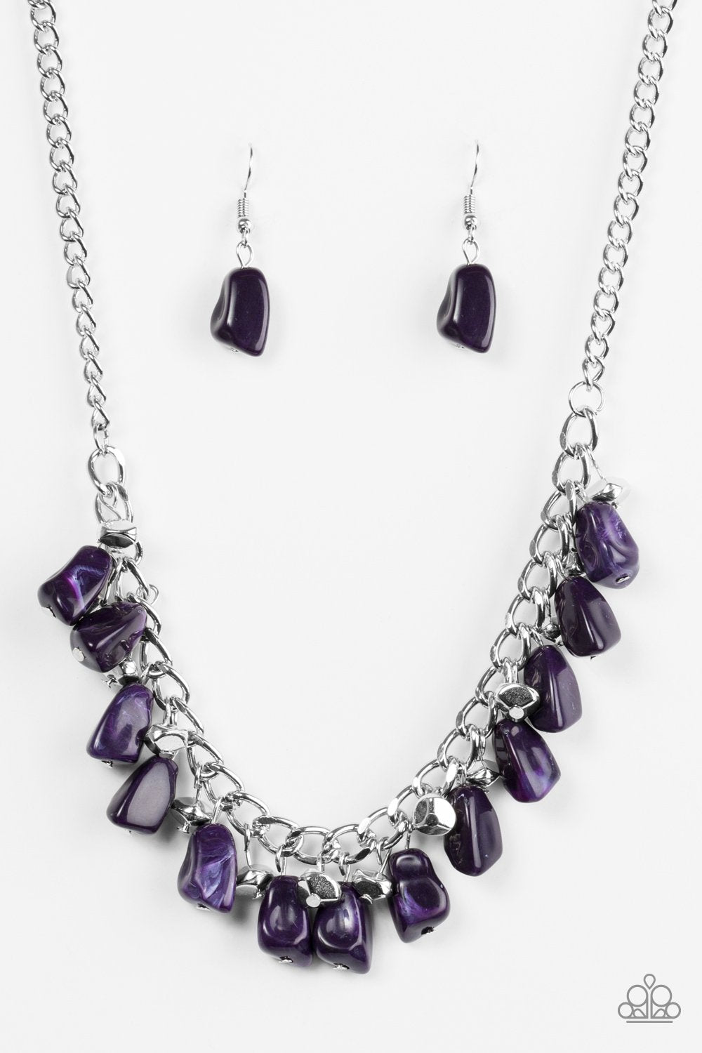 Rocky Shores - Purple Necklace