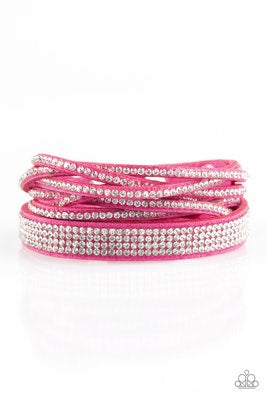 Taking Care Of Business - Pink wrap bracelet