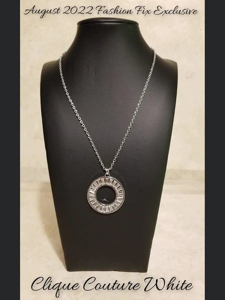 Clique Couture - White Rhinestones Necklace