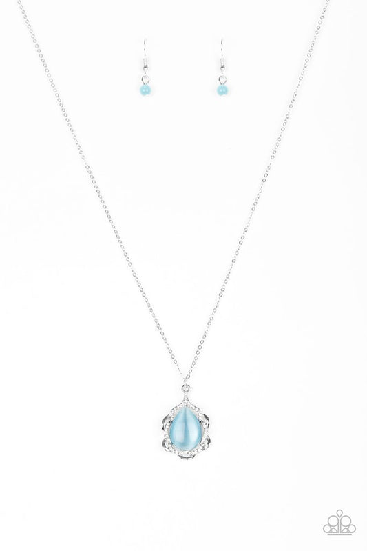 Keep It on the Down GLOW - blue moonstone necklace
