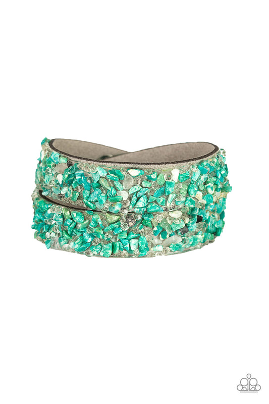 CRUSH To Conclusions - Green wrap bracelet