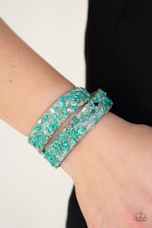 CRUSH To Conclusions - Green wrap bracelet