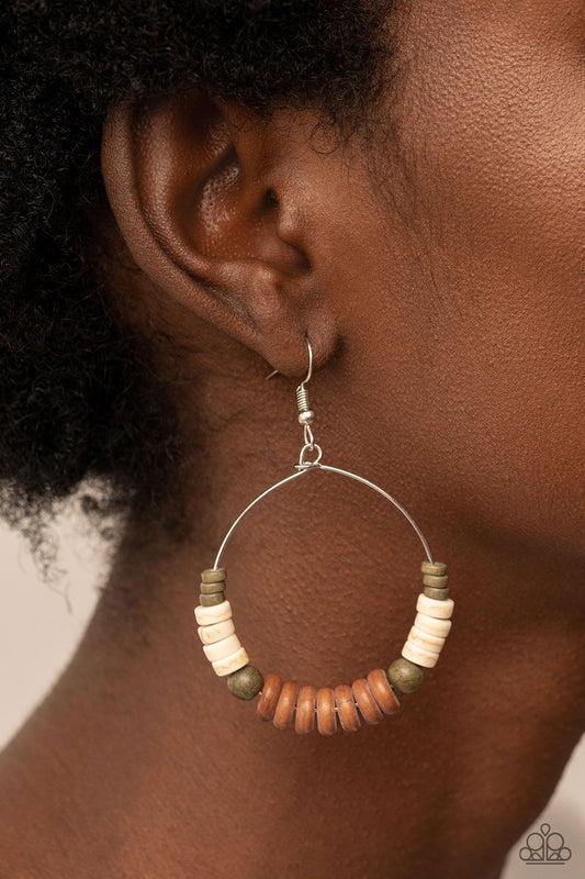 Earthy Esteem - Brown/Green earrings