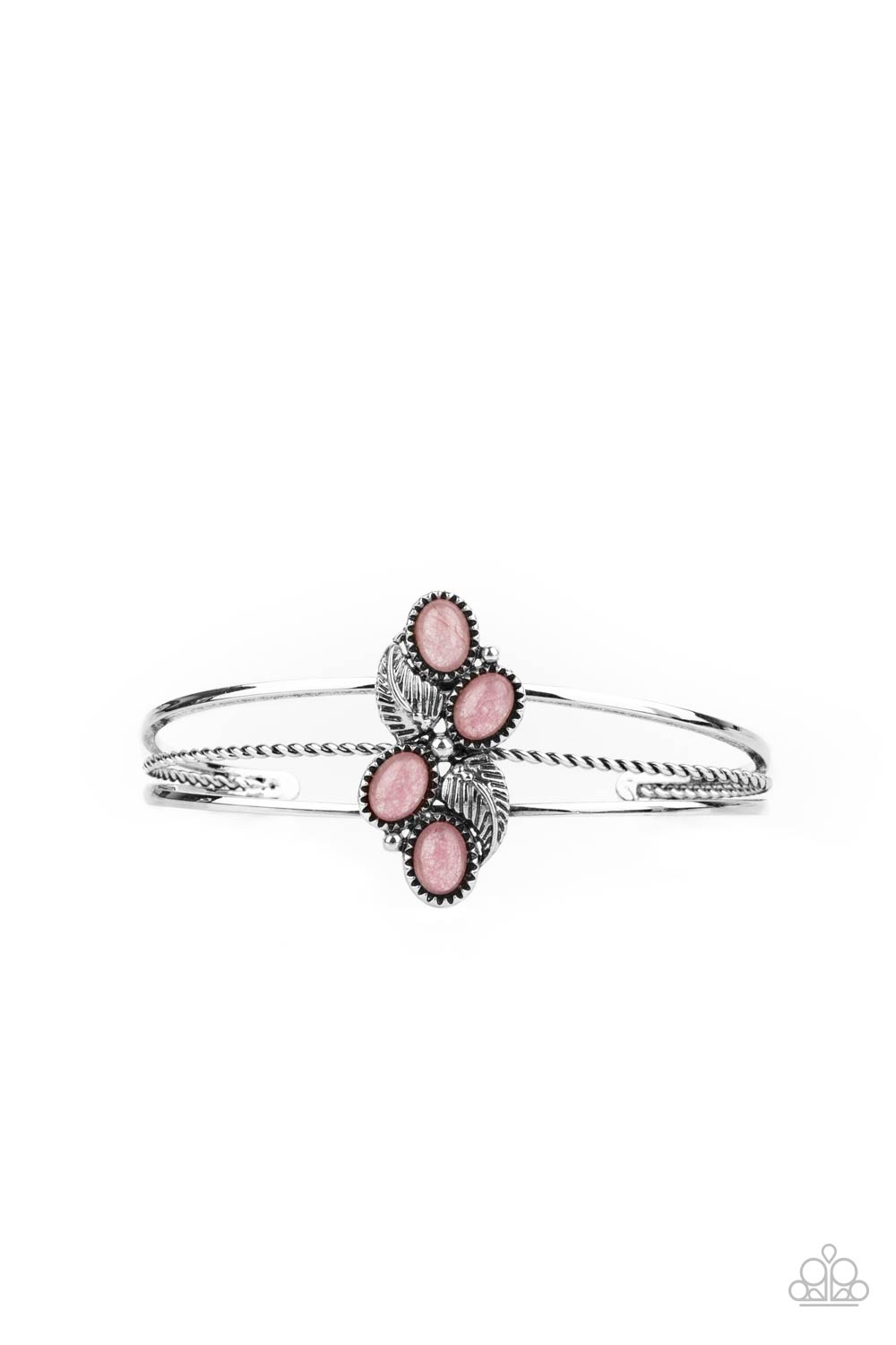 Eco Enthusiast - Pink moonstone cuff bracelet