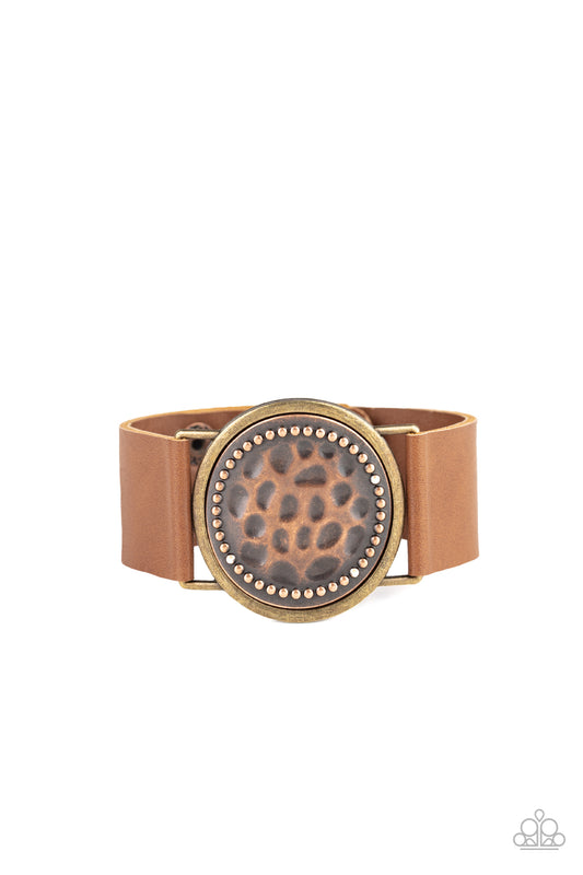 Hold On To Your Buckle - Copper wrap bracelet