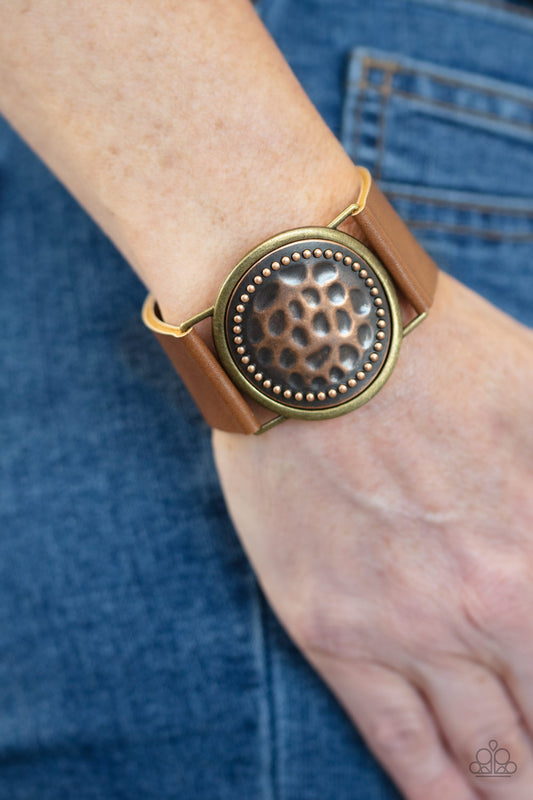 Hold On To Your Buckle - Copper wrap bracelet