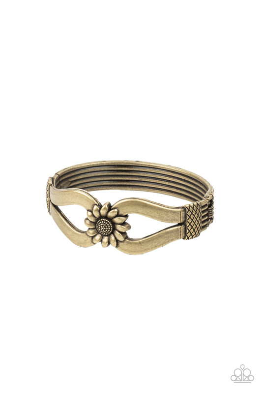 Let A Hundred SUNFLOWERS Bloom - Brass bracelet