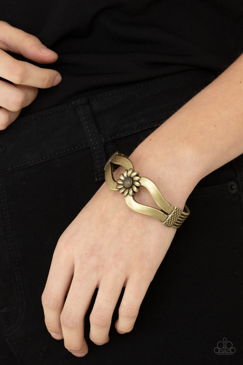Let A Hundred SUNFLOWERS Bloom - Brass bracelet
