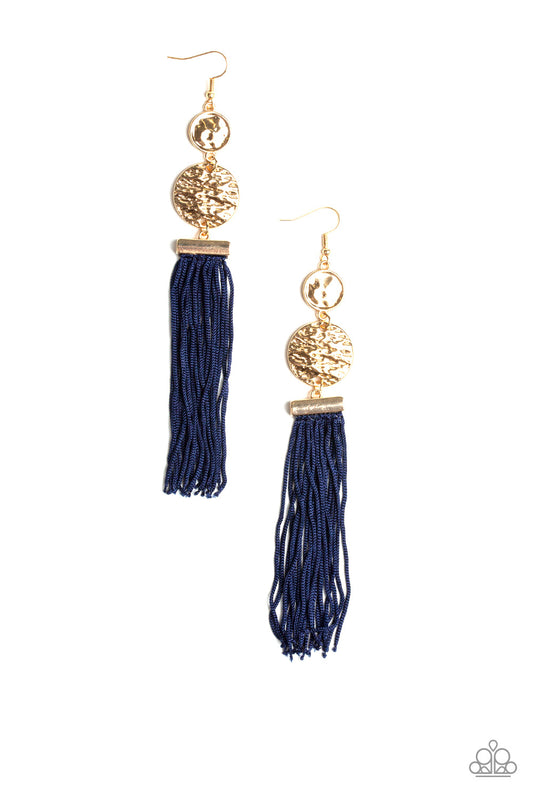 Lotus Gardens - Blue/Gold earrings