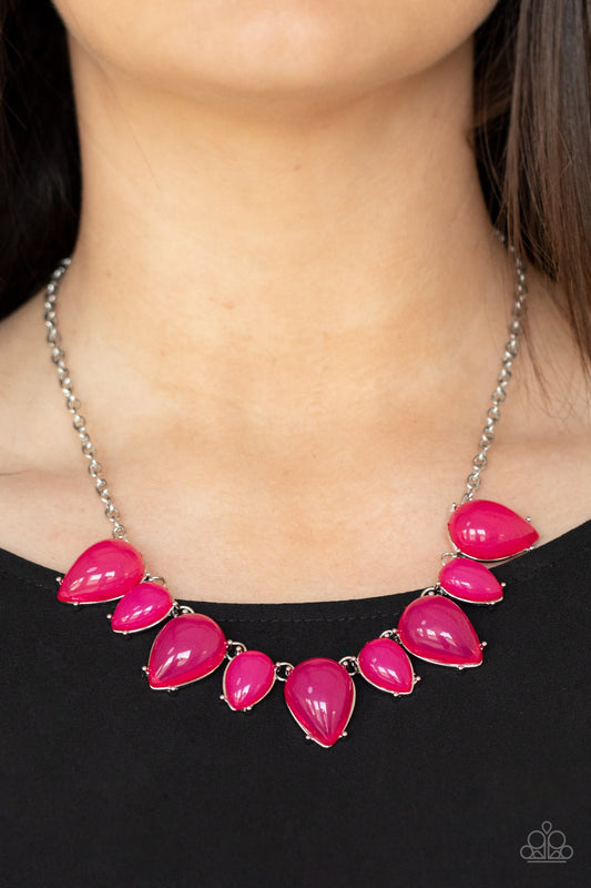 Pampered Poolside - Pink necklace