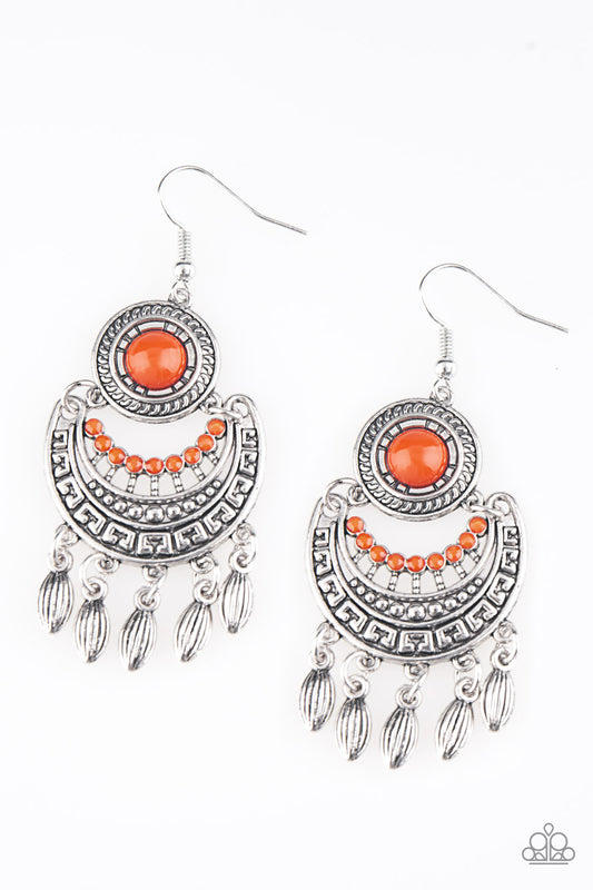 Mantra to Mantra - Orange Earrings