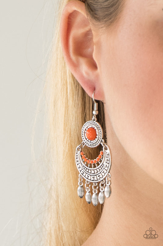 Mantra to Mantra - Orange Earrings