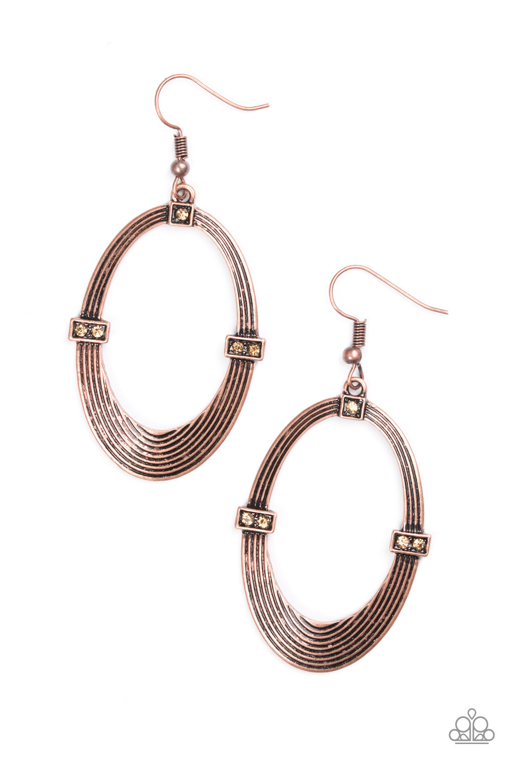 Radiantly Rural - Copper Earrings