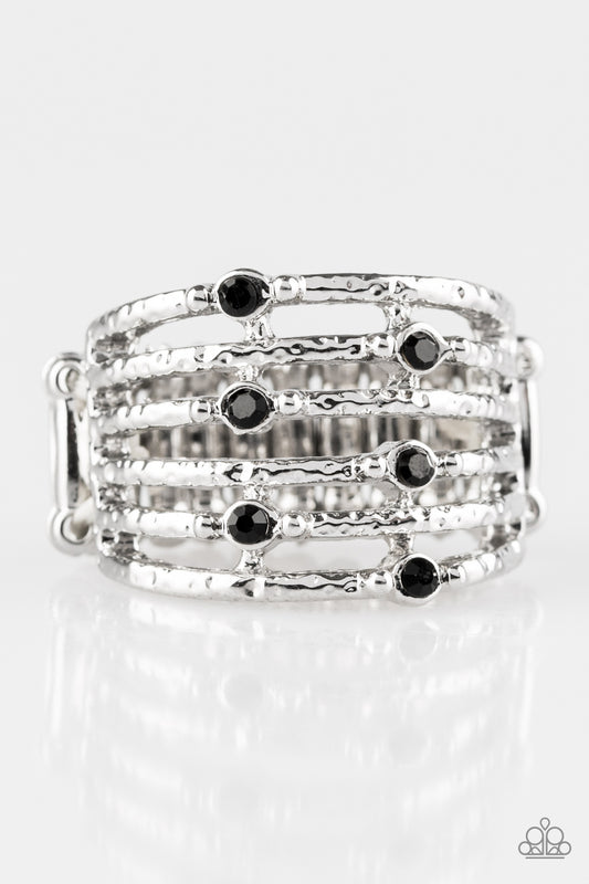 Paparazzi Ring -"Scale Up - Black"