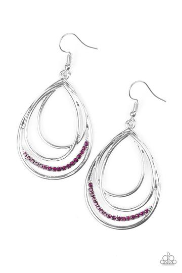 Start Each Day With Sparkle - Purple earrings