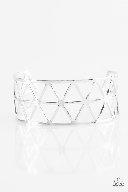 Knock Into Shape - Silver cuff bracelet