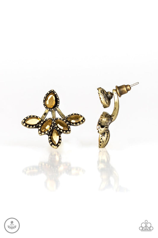 A Force To BEAM Reckoned With -brass double-sided post earrings