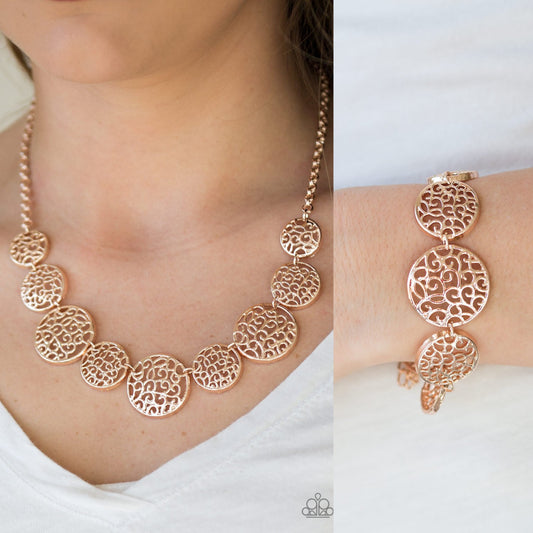All The Time In The WHIRL - Rose Gold necklace