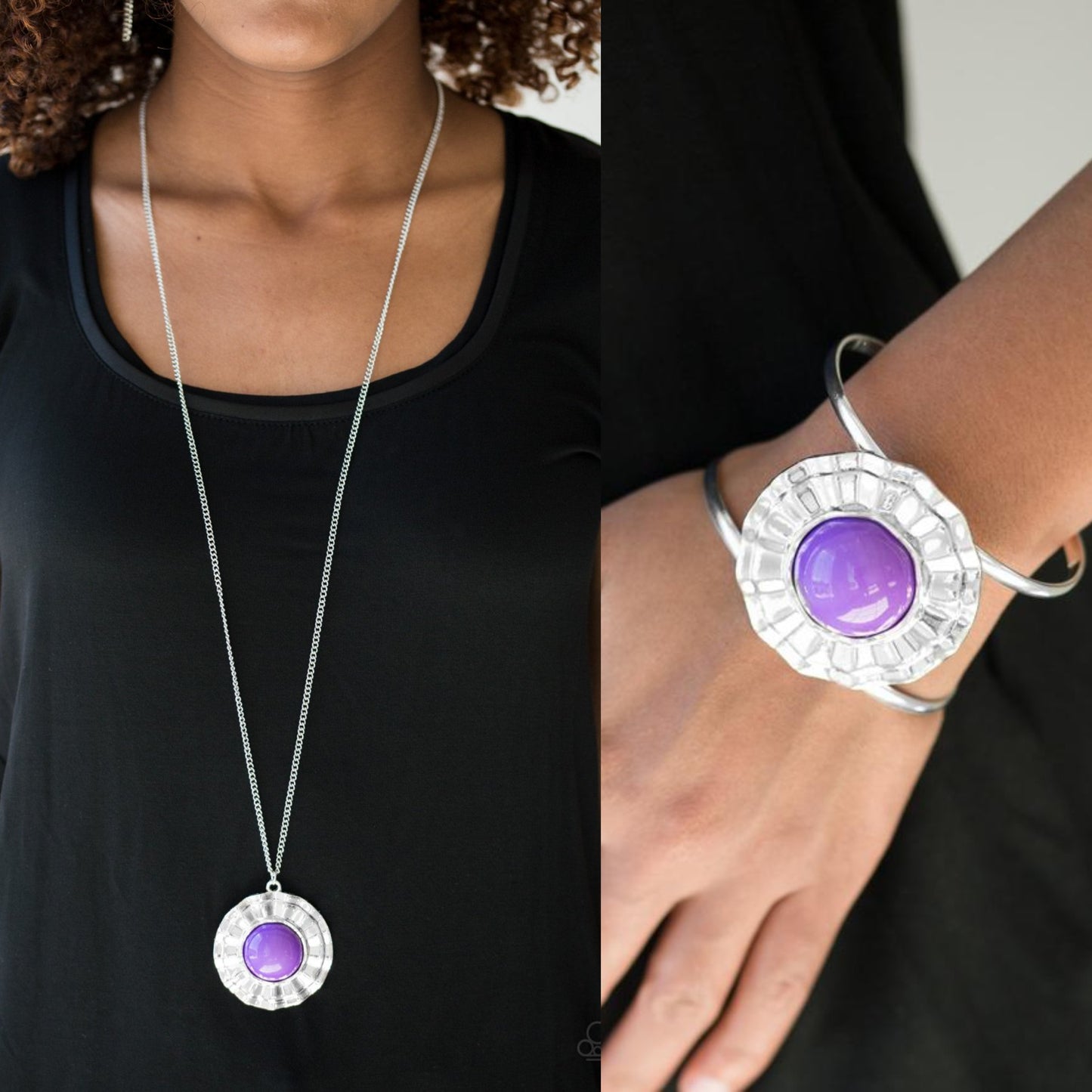 My Primary Color - purple necklace w/ matching bracelet