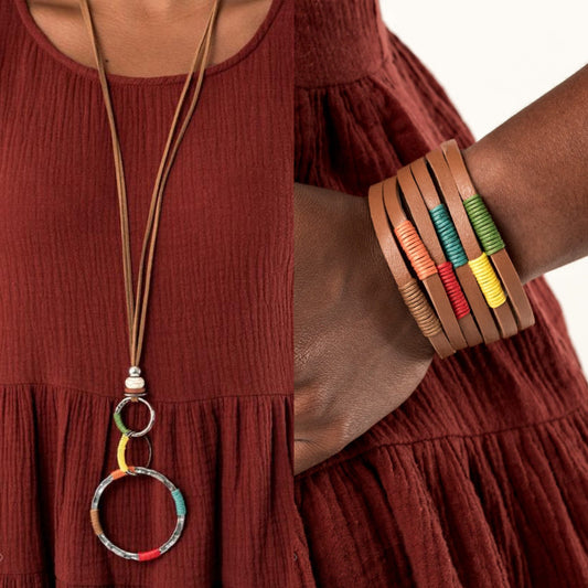 Rural Renovation - Multicolor necklace w/ matching bracelet