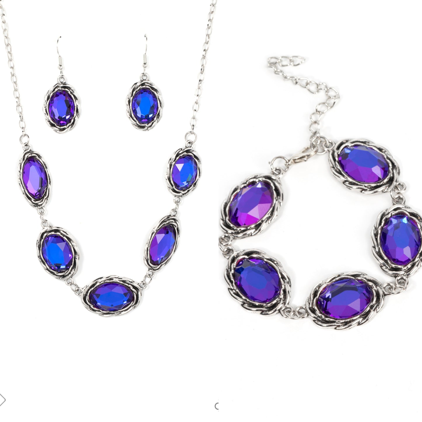 Regal Renaissance - Multicolor necklace w/ matching bracelet