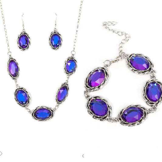 Regal Renaissance - Multicolor necklace w/ matching bracelet