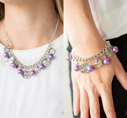 Seaside Sophistication - Purple necklace w/ matching bracelet