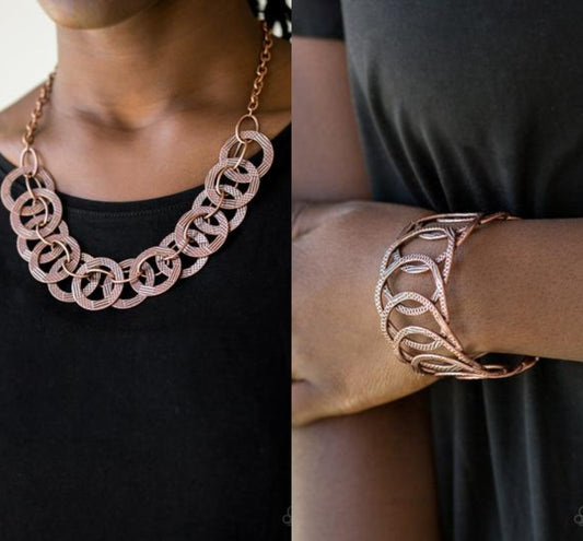 The Main Contender - Copper necklace w/ matching bracelet