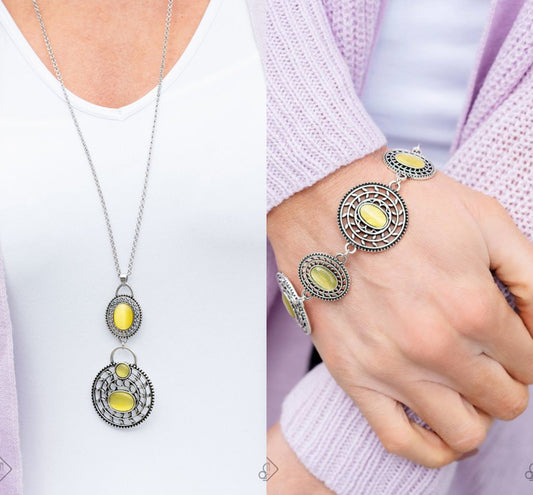 Hook, VINE, and Sinker- Yellow necklace w/ matching bracelet