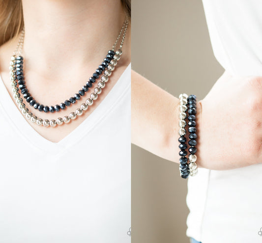 Color Of The Day - Blue necklace w/ matching bracelet