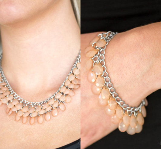 Next In SHINE - Brown necklace w/ matching bracelets