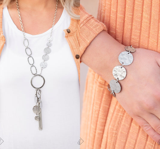 Trinket Trend - silver necklace w/ matching bracelet