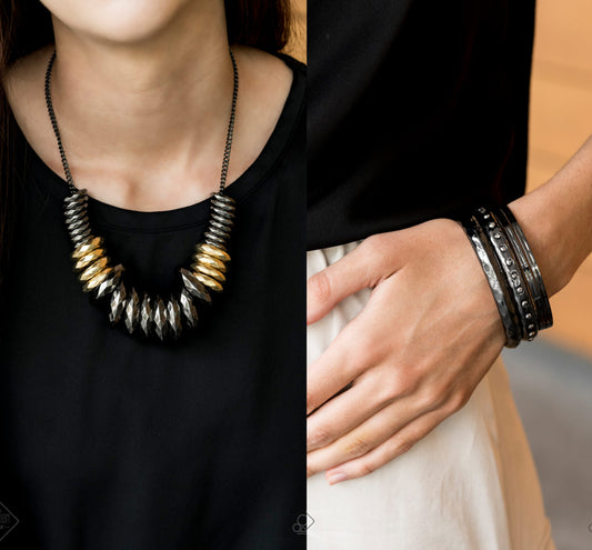 Haute Hardware - Multi necklace w/ matching bracelet