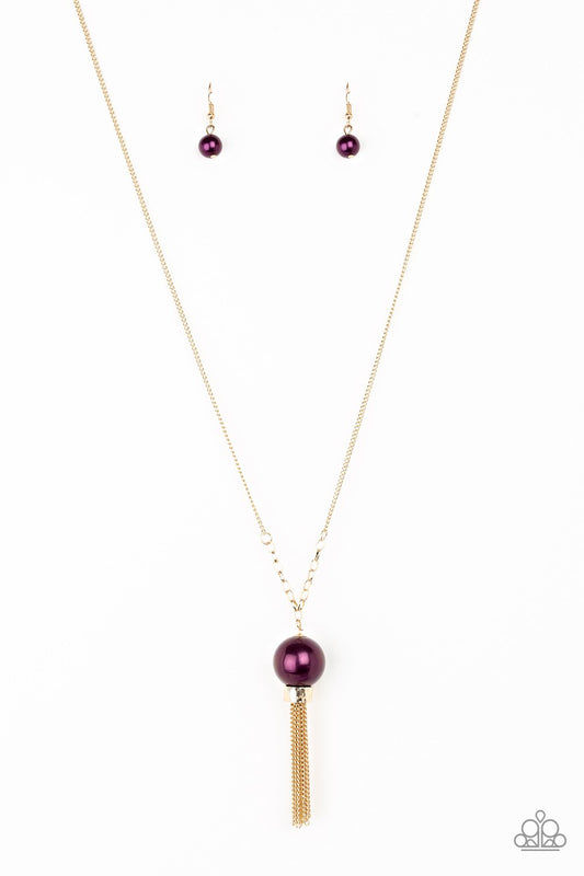 Belle of the Ballroom - Purple/Gold necklace