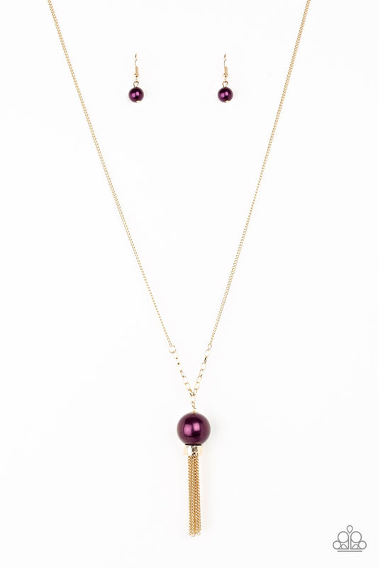 Belle of the Ballroom - Purple/Gold necklace