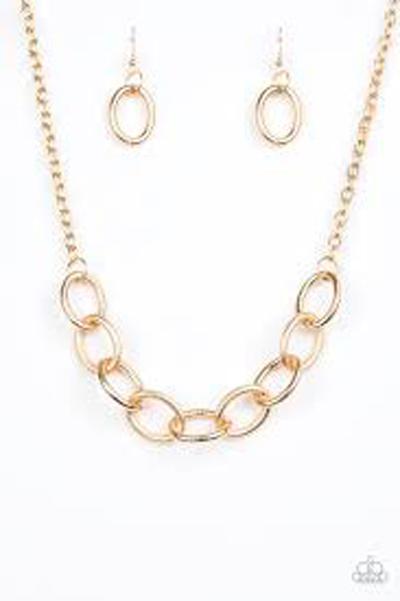 Boldly Bronx - Gold necklace set