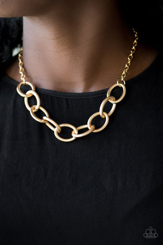 Boldly Bronx - Gold necklace set