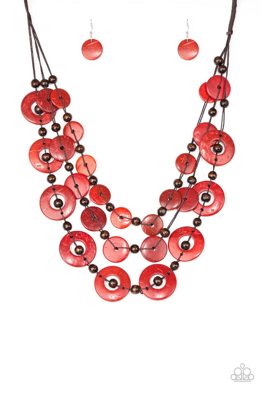 Catalina Coastin - Red Wood Necklace
