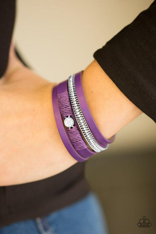 Catwalk Craze- Purple wrap bracelet