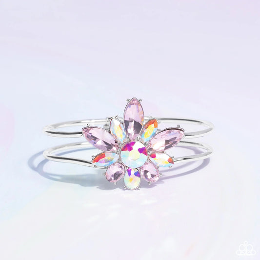 Chic Corsage - multicolored iridescent  hinge bracelet