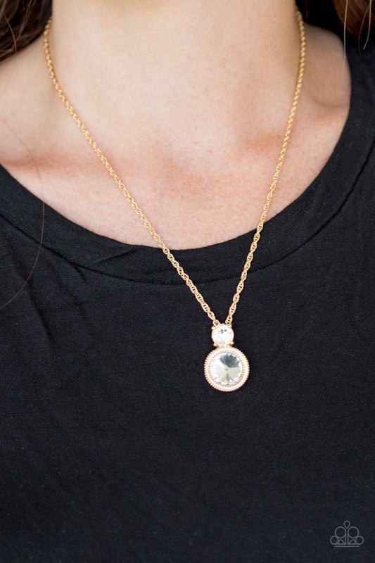 Date Night Dazzle - gold necklace
